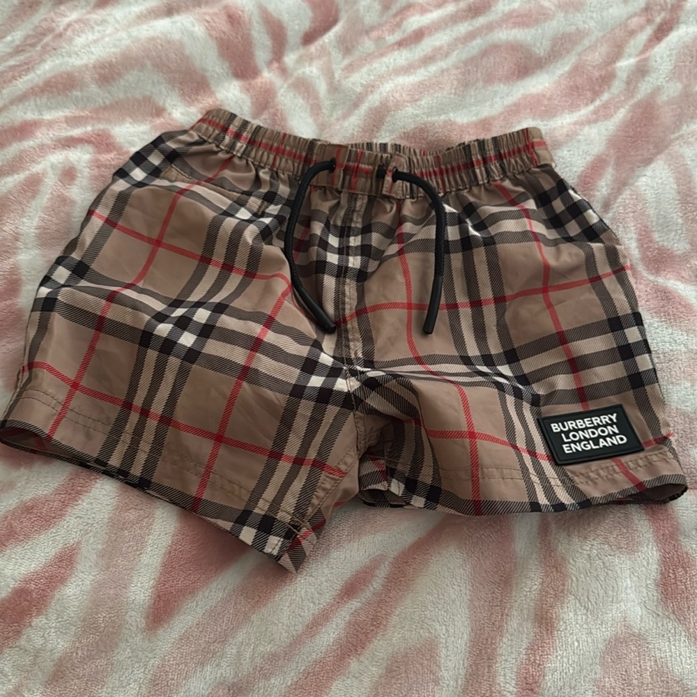 Burberry baby swim trunks wore 2 times size 18months , like new